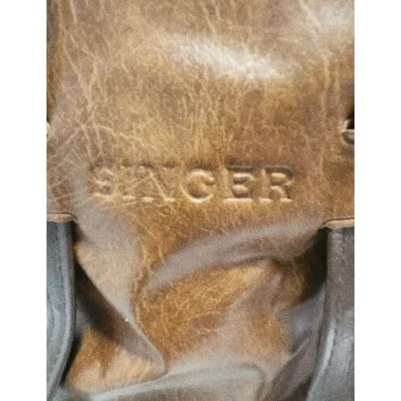 Brown Leather Storage Organizer with Vintage Patina - Picture 5 of 12